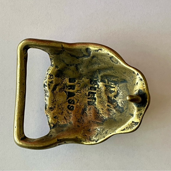 Hippie Trinity Brass Seashell Belt Buckle - Picture 3 of 3